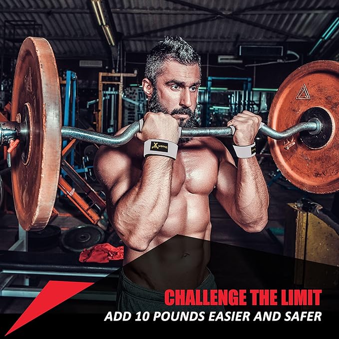 ihuan Wrist Straps for Weight Lifting - Lifting Straps for Weightlifting  Gym Wrist Wraps with Extra Hand Grips Support for Strength Training  Bodybuilding  Deadlifting