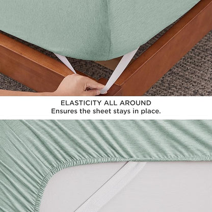 Bedsure Full Size Bed Sheets - 4 Pieces, Soft  Cooling Full Sheets, Luxury Cationic Dyed, Deep Pockets  Easy-Fit, Breathable  Wrinkle Free, Sage Green