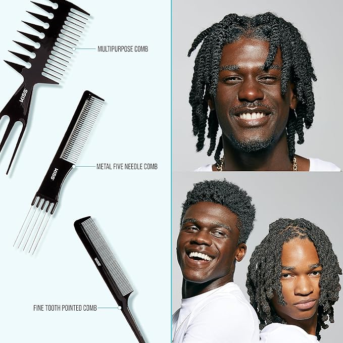 KISS Professional 10-pc Comb Set-Detangle  Style Assortment