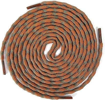 SOUTHWESTERN ROCKWEAR (2 PAIR) Non Slipping Hiking Boot Laces Heavy Duty Round Laces, Work Boots  Hiking Shoes.