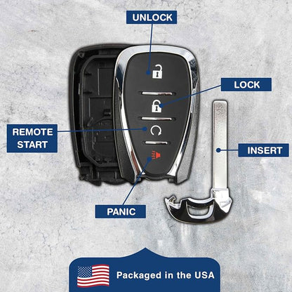 Remote Key Fob Cover Shell Case for 2016-2020 Chevrolet (HYQ4EA)
