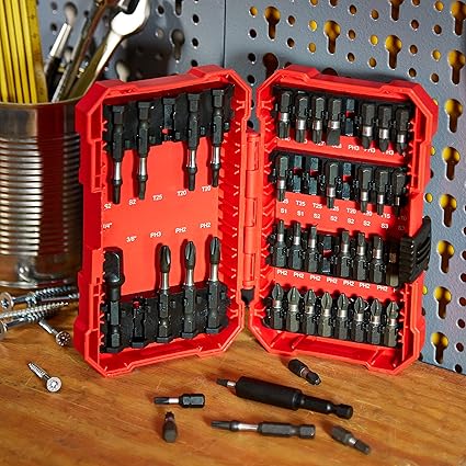 Basics 42-Piece Impact Driver Bit Set, Phillips, Slotted, Torx, One Size