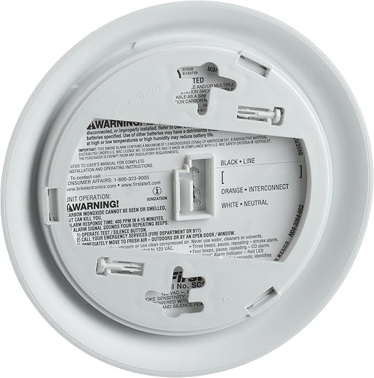 First Alert BRK SC-9120B Hardwired Smoke and Carbon Monoxide (CO) Detector with Battery Backup