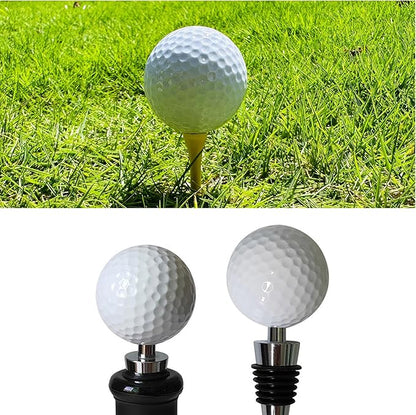 Golf Ball Wine Stopper, Funny Golf Club Beverage Bottle Stoppers, Golf Home Wine Top Decor, Golf Barware, Gift for Wine Lover  Golf Lover
