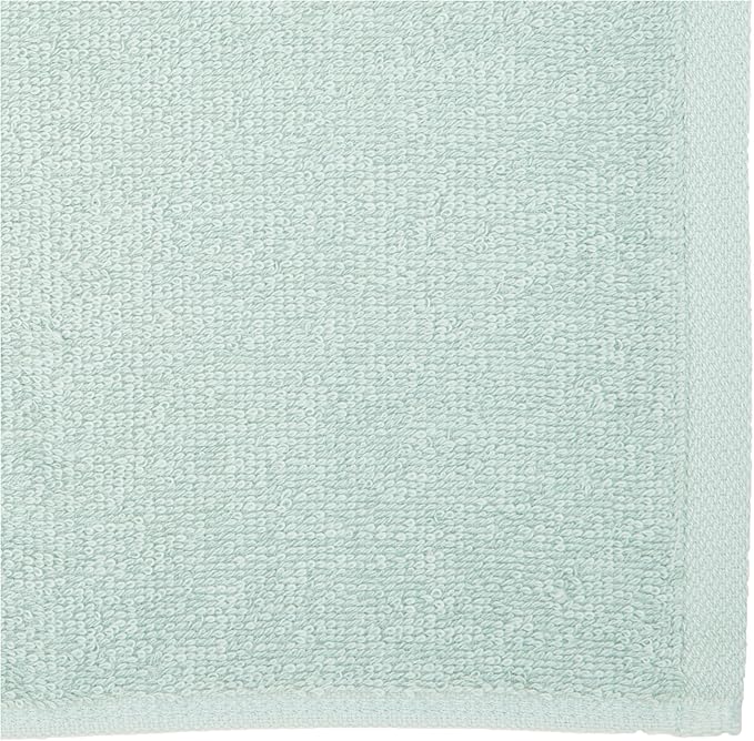 Basics Washcloth for bathroom, 100 Cotton Extra Absorbent , Fast Drying - salon towels - 24-Pack Seafoam Green, 12 x 12 inches