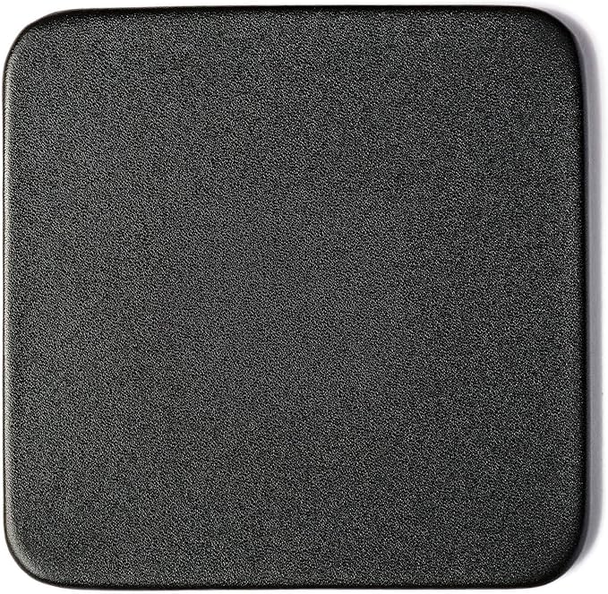 Dacasso Black Leather 4-Square Coaster Set