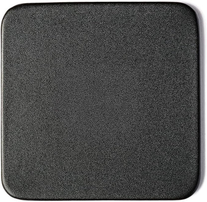 Dacasso Black Leather 4-Square Coaster Set