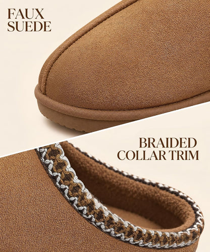 Size 42-43, Litfun Memory Foam Slippers for Women Cozy Warm House Shoes Indoor and Outdoor.