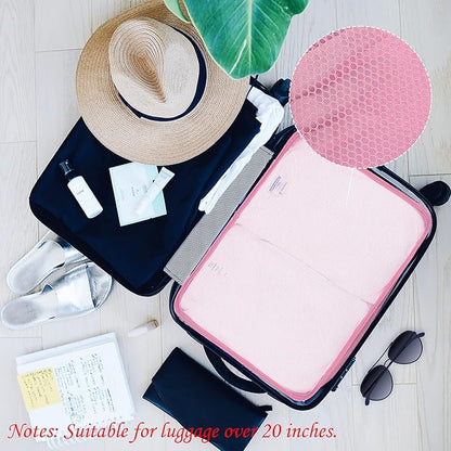 Packing Cubes Set, 2 Pcs Packing Organizers Set for Suitcases (Pink)