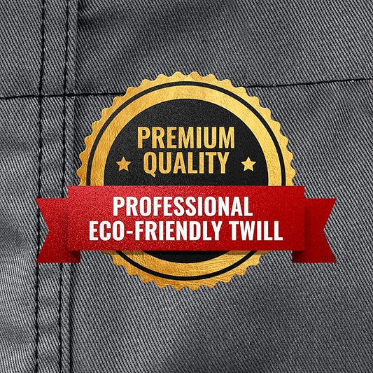 Under NY Sky No-Tie Twill Apron - Leather Reinforcement, Split-Leg