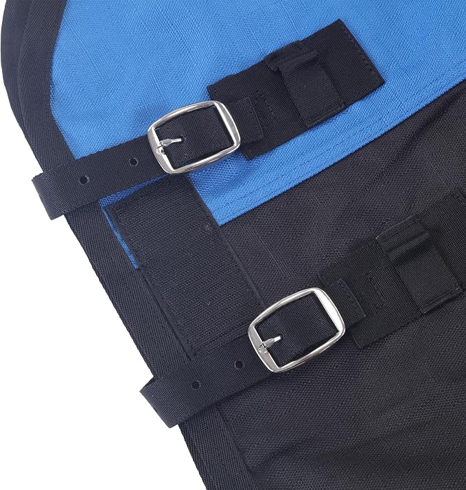 1200D Horse Blanket Waterproof Breathable Turnout (no Filling) Standard Neck Horse Sheet Blue Black 51inch
