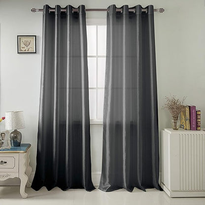 Nancy Faux Silk 54 x 84 in. Grommet Curtain Panel