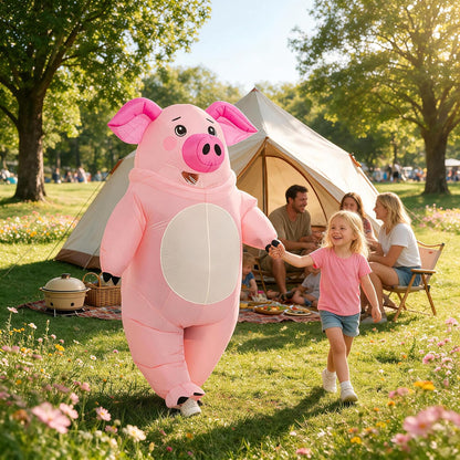 Halloween Inflatable Costume Adult,Blow Up Full Body Pig Suit Men Women