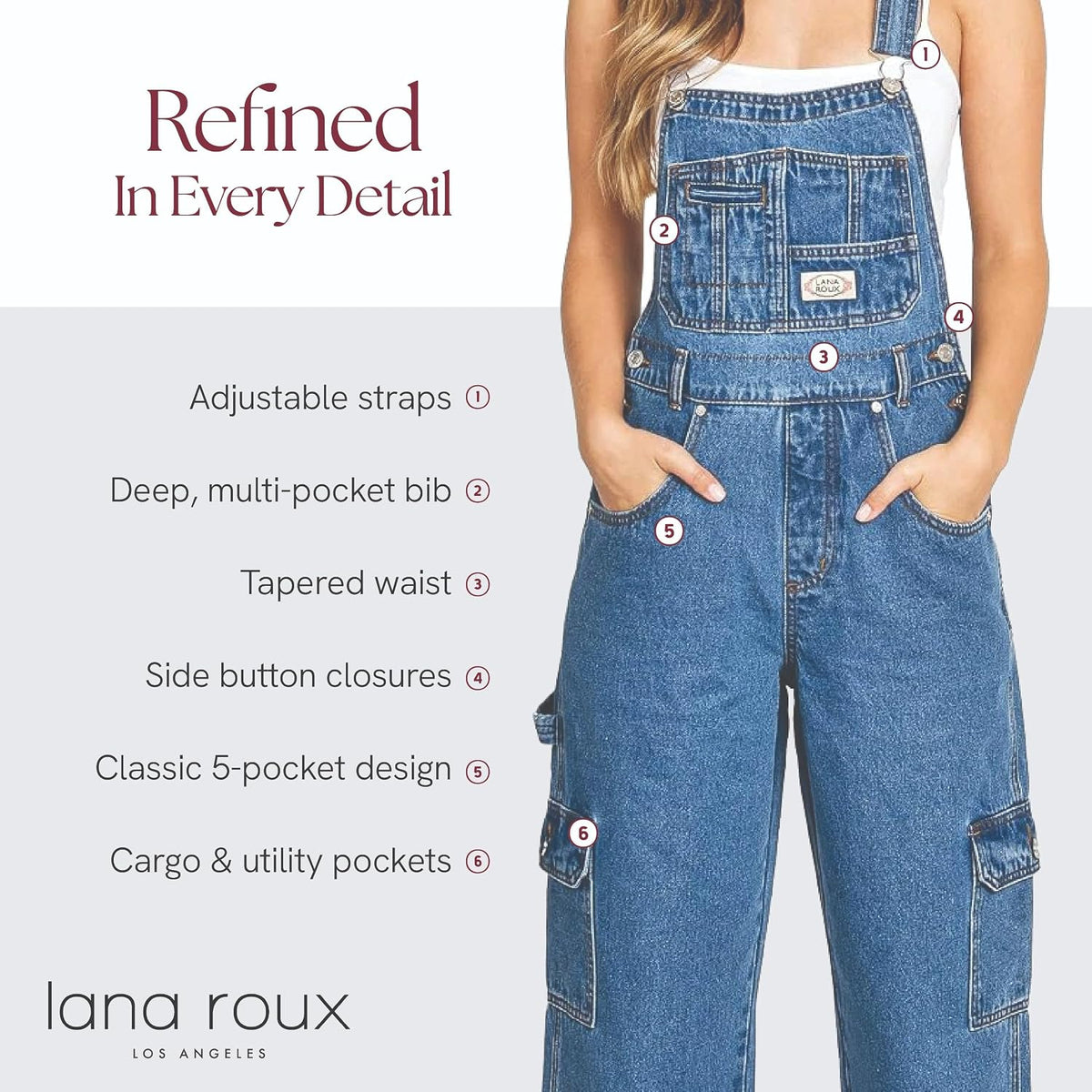 90'sRetro Dungaree Utility Denim Twill Jumpsuit Overalls
