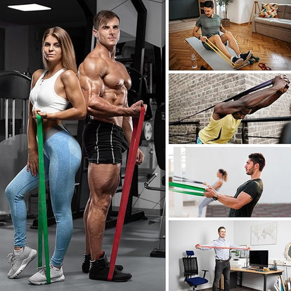 Mercure Resistance Bands for Working Out, 6 Packs Exercise Bands, Pull Up Assistance Bands for Body Stretching Training Physical Therapy Muscle Training for Men  Women
