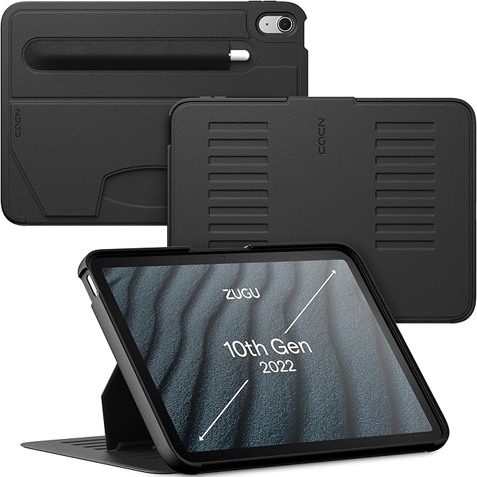 ZUGU CASE for iPad 10.9 Inch Case iPad 11th10th Generation (A16 20252022), Slim Protective Magnetic Stand  SleepWake Cover 11th10th Gen iPad Stand, Model s A2696, A2757, A2777, Stealth Black