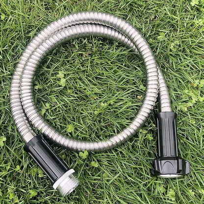Yanwoo 304 Stainless Steel 30 Feet Garden Hose with Female to Male Connector, Water Hose, Metal Hose, Outdoor Hose (30ft)