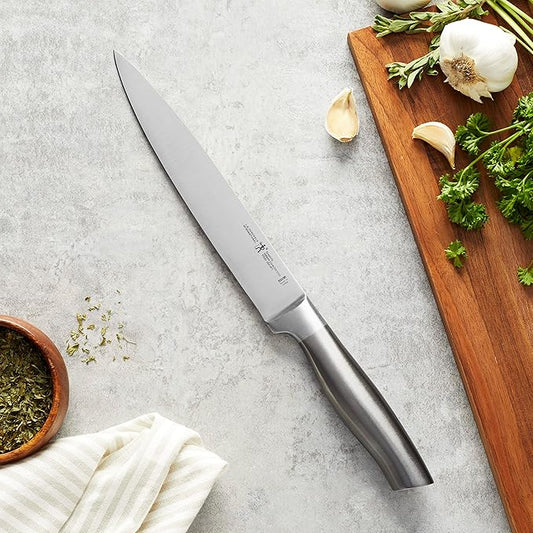 HENCKELS Graphite Razor-Sharp 8-inch Carving Knife, German Engineered Informed by 100 Years of Mastery, Silver