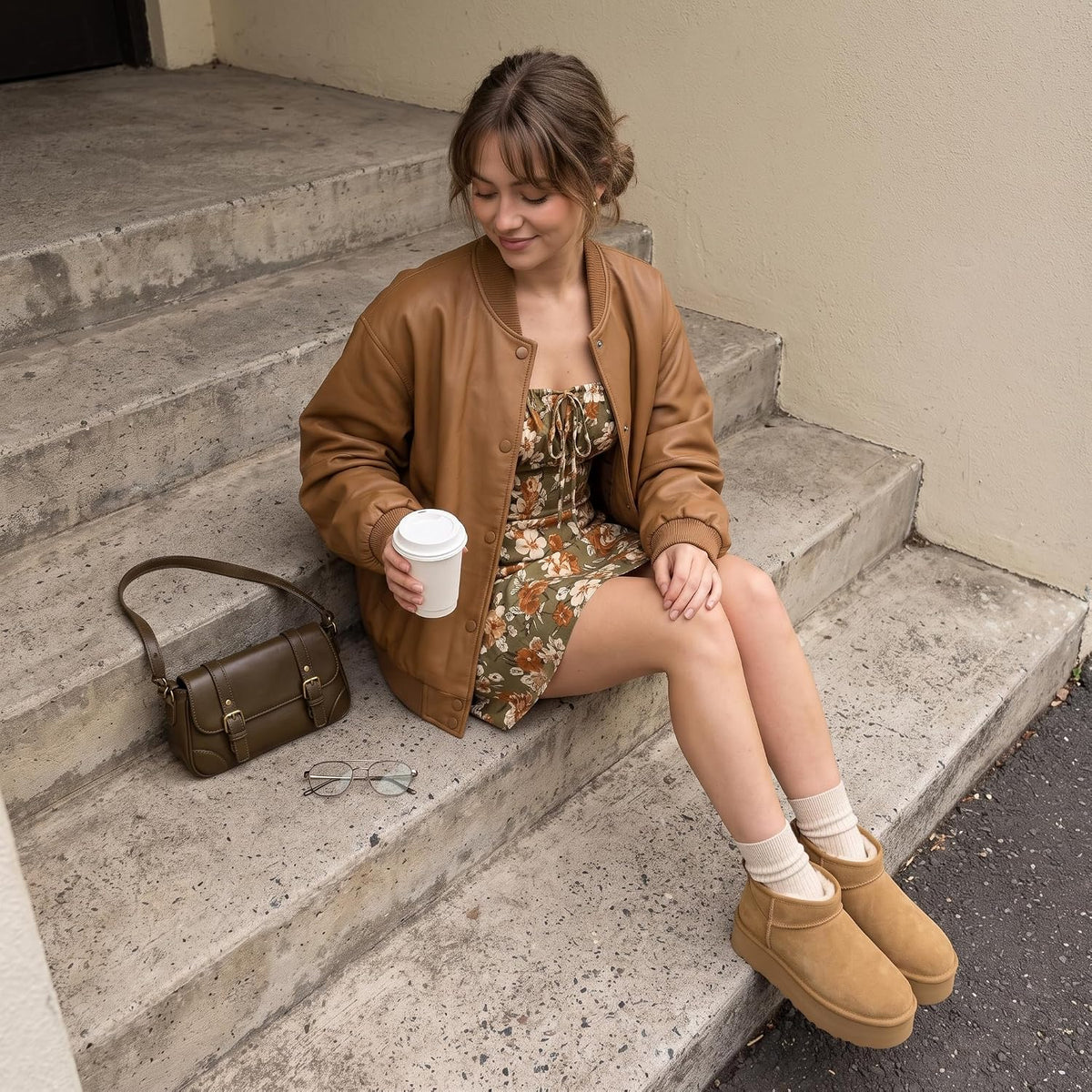 These genuine suede boots feature a cozy faux fur lining and cushioned comfort for all-day wear.