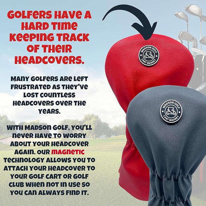 Funny Golf Club Cover - The Hammer Driver Headcover and Little Hammer Fairway Wood Head Cover, Golf Accessories for Men, Golfer Gifts for Men, Golf Head Covers for Dad