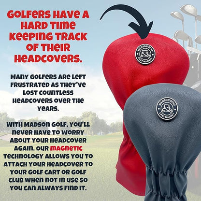 Funny Golf Club Cover - The Hammer Driver Headcover and Little Hammer Fairway Wood Head Cover, Golf Accessories for Men, Golfer Gifts for Men, Golf Head Covers for Dad