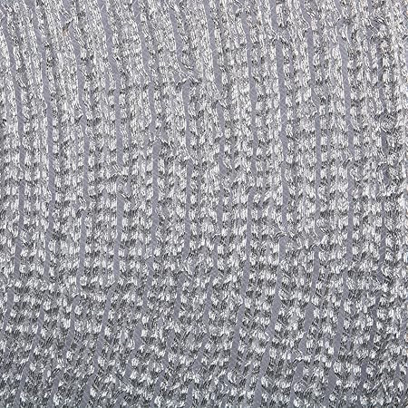 DII Woven Placemats Collection Metallic Round Placemat Set, 15", Platinum Silver, 4 Piece