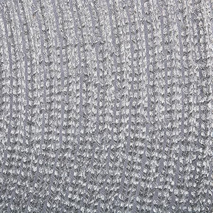 DII Woven Placemats Collection Metallic Round Placemat Set, 15", Platinum Silver, 4 Piece
