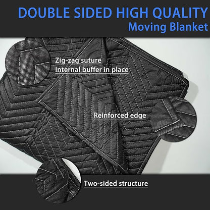 Moving Blanket, 40"x 72" Thick Moving Blankets Heavy Duty Furniture Moving Pads Quilted Packing Blankets for Moving Supplie (72  40, Pack, 1)