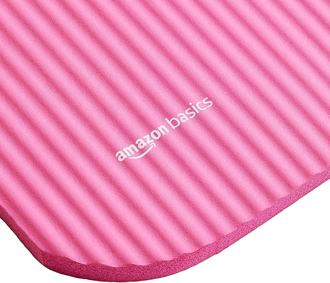Basics 12 Inch Extra Thick Exercise Yoga Mat with Carrying Strap