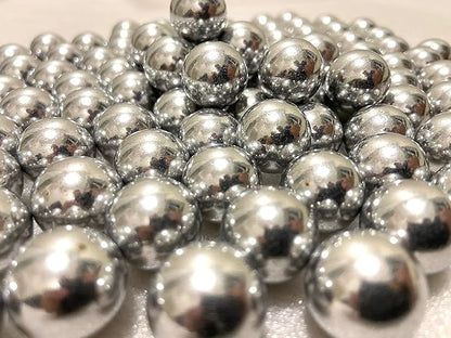 100 Rounds Solid Aluminum 50 Cal. Paintballs for Self Defense, 2.8 Gram Reusable .50 Caliber Powerful Aluminum Balls Fit for t4e TR50HDR 50 (Aluminum, Silver)