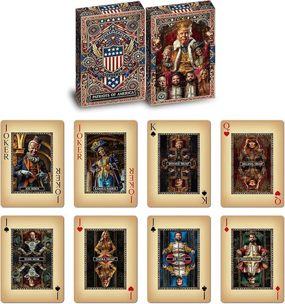 ASVP Shop Trump Playing Cards - Family  Allies - Premium Collectors Deck Featuring Donald Trump, Melania, Ivanka, Elon Musk, J.D. Vance  The Jokers Biden  Kamala Harris - Perfect for Poker Nights