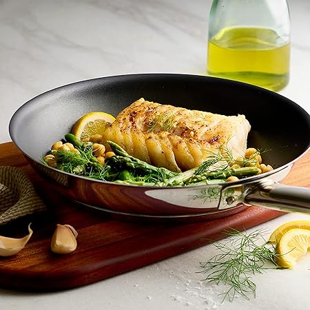 Tramontina 10-Inch Non Stick Frying Pan, Tri-Ply Base Stainless Steel Skillet with Reinforced Nonstick Coating, Dishwasher and Oven Safe