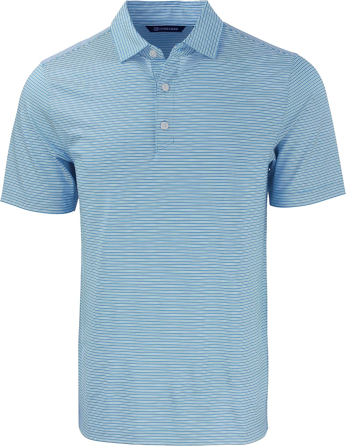 Cutter & Buck Mens Forge Eco Double Stripe Stretch Recycled Mens Big &Tall Polo