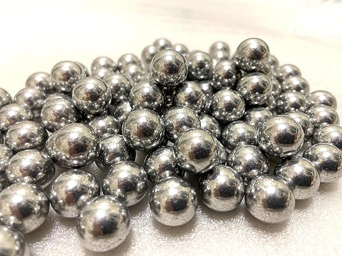 100 Rounds Solid Aluminum 50 Cal. Paintballs for Self Defense, 2.8 Gram Reusable .50 Caliber Powerful Aluminum Balls Fit for t4e TR50HDR 50 (Aluminum, Silver)