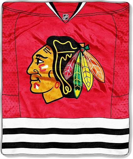 NHL Puck Super Plush Throw NHL Team: Chicago Blackhawks