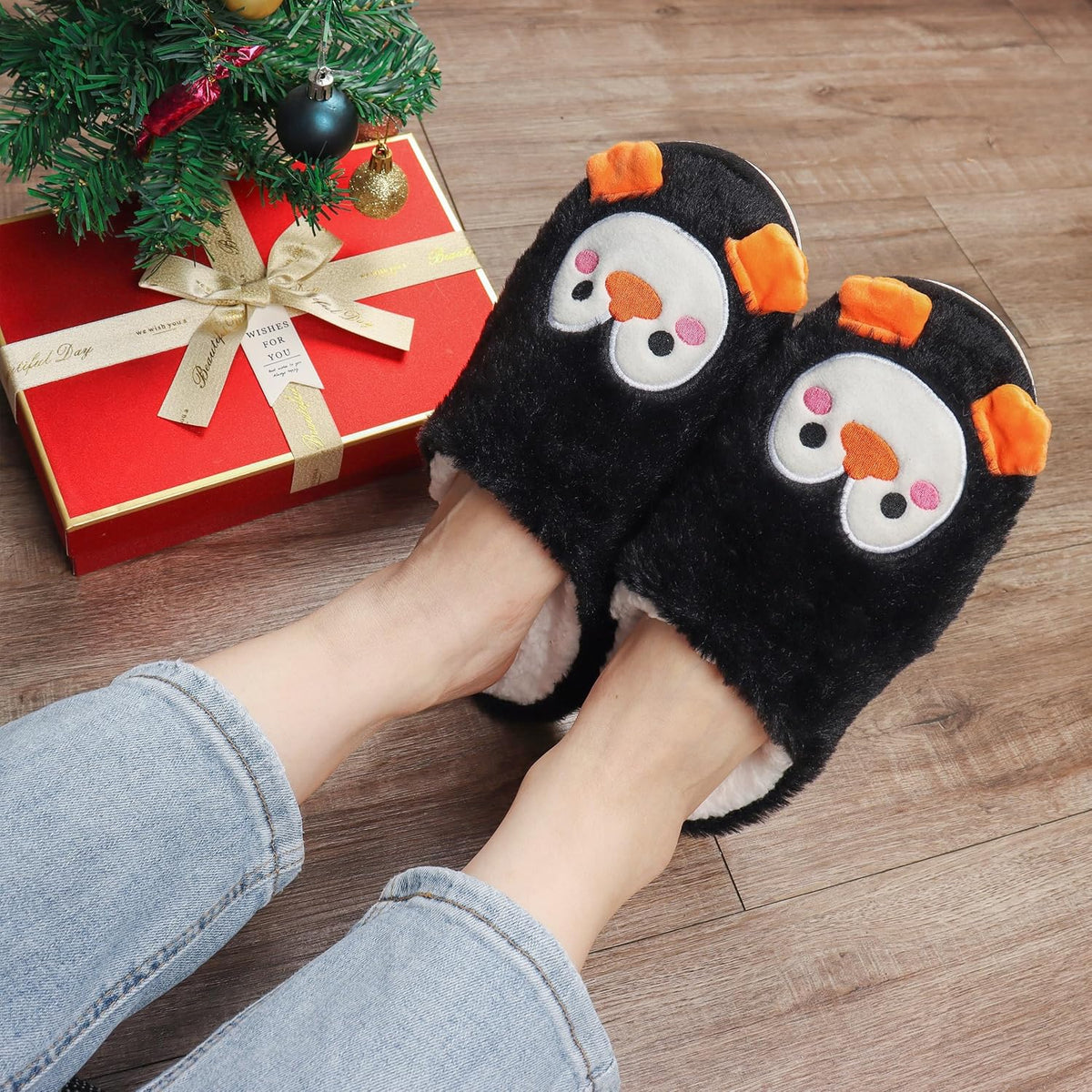 Animal Slippers Women Sloth Horse Owl Penguin Elephant Gifts for Women