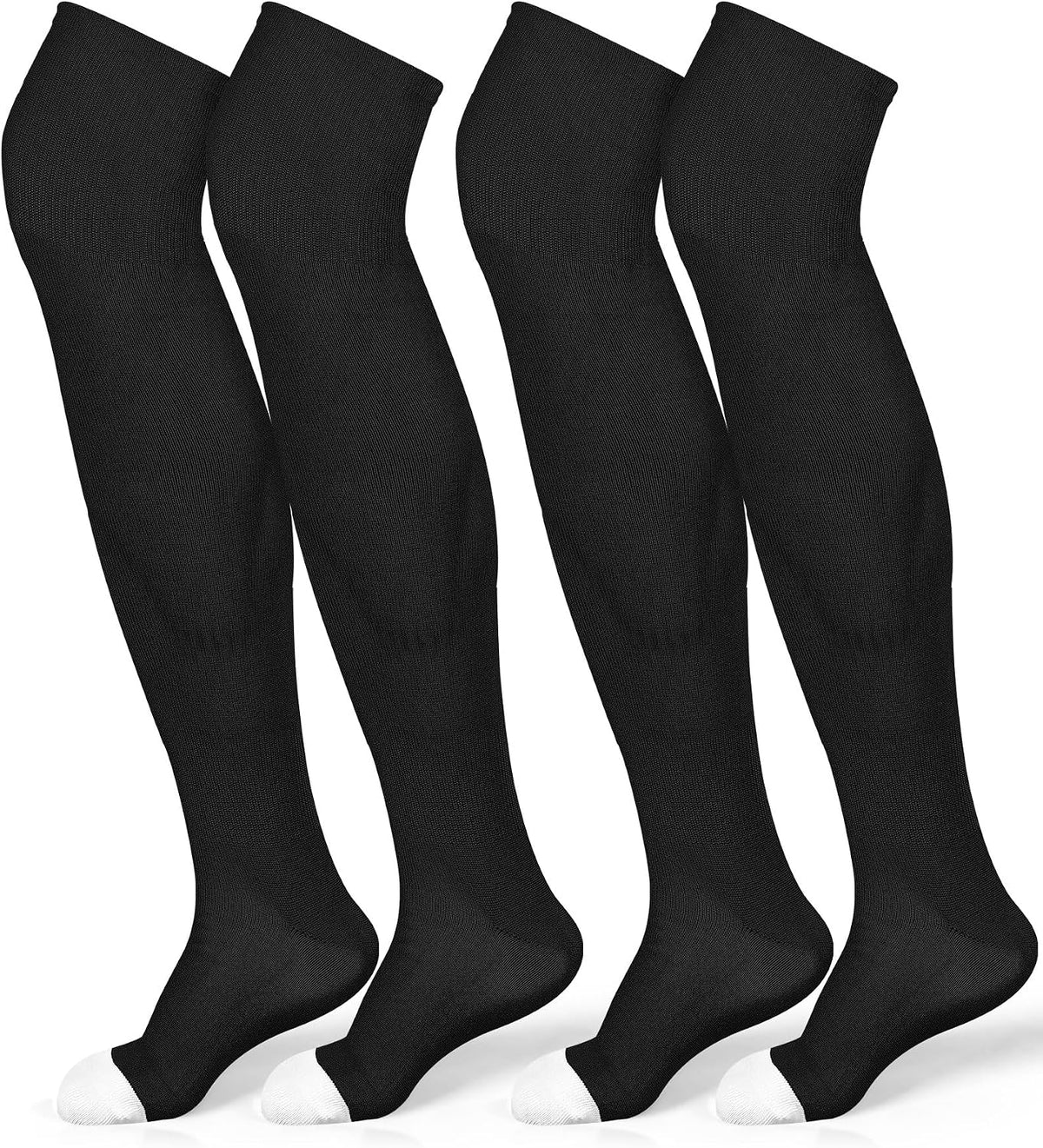 Panitay 2 Pairs Over The Knee Baseball Socks High Football Softball Socks Sport Extra Long for Boys Girls Youth Women Men