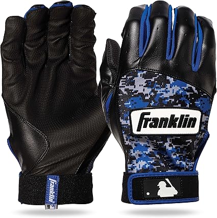 Franklin Sports MLB Youth Batting Gloves - Digitek Camo Baseball  Softball - Premium Leather - Many Sizes  Colors - Youth