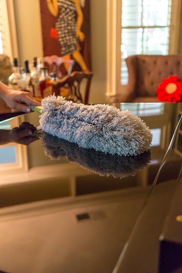 DOCA High Reach Feather Duster with Extension Pole - Head Only - No Pole Ft (6+ Ft Reach) - Feather Dusters for Cleaning
