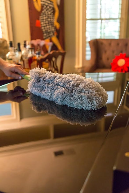 DOCA High Reach Feather Duster with Extension Pole - Head Only - No Pole Ft (6+ Ft Reach) - Feather Dusters for Cleaning
