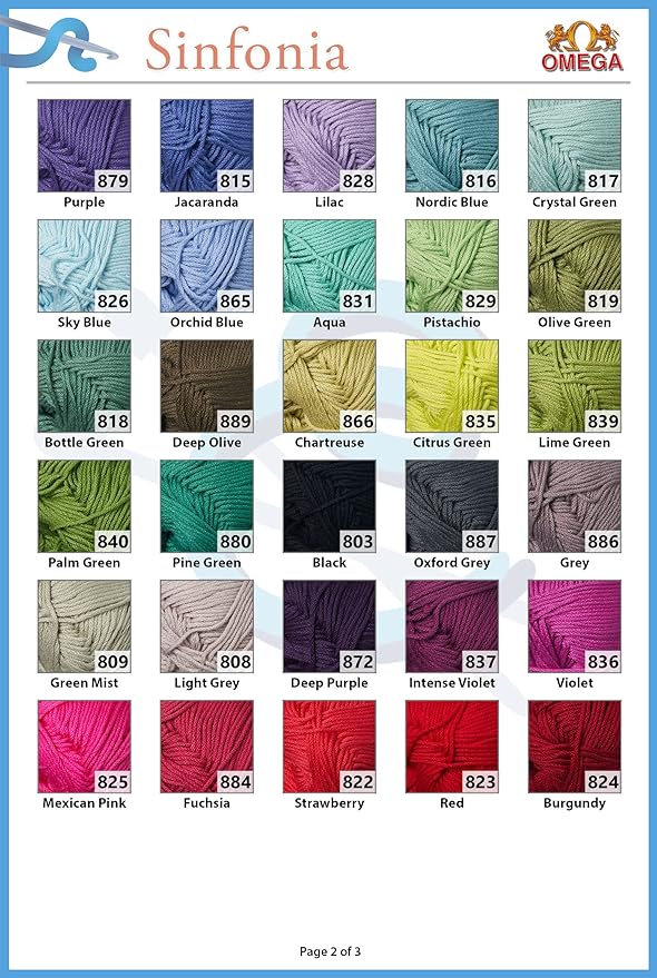 Omega Yarn, Bone Color, 101g/218y, 100% Mercerized Cotton, Fine (Sportweight), Made in Mexico