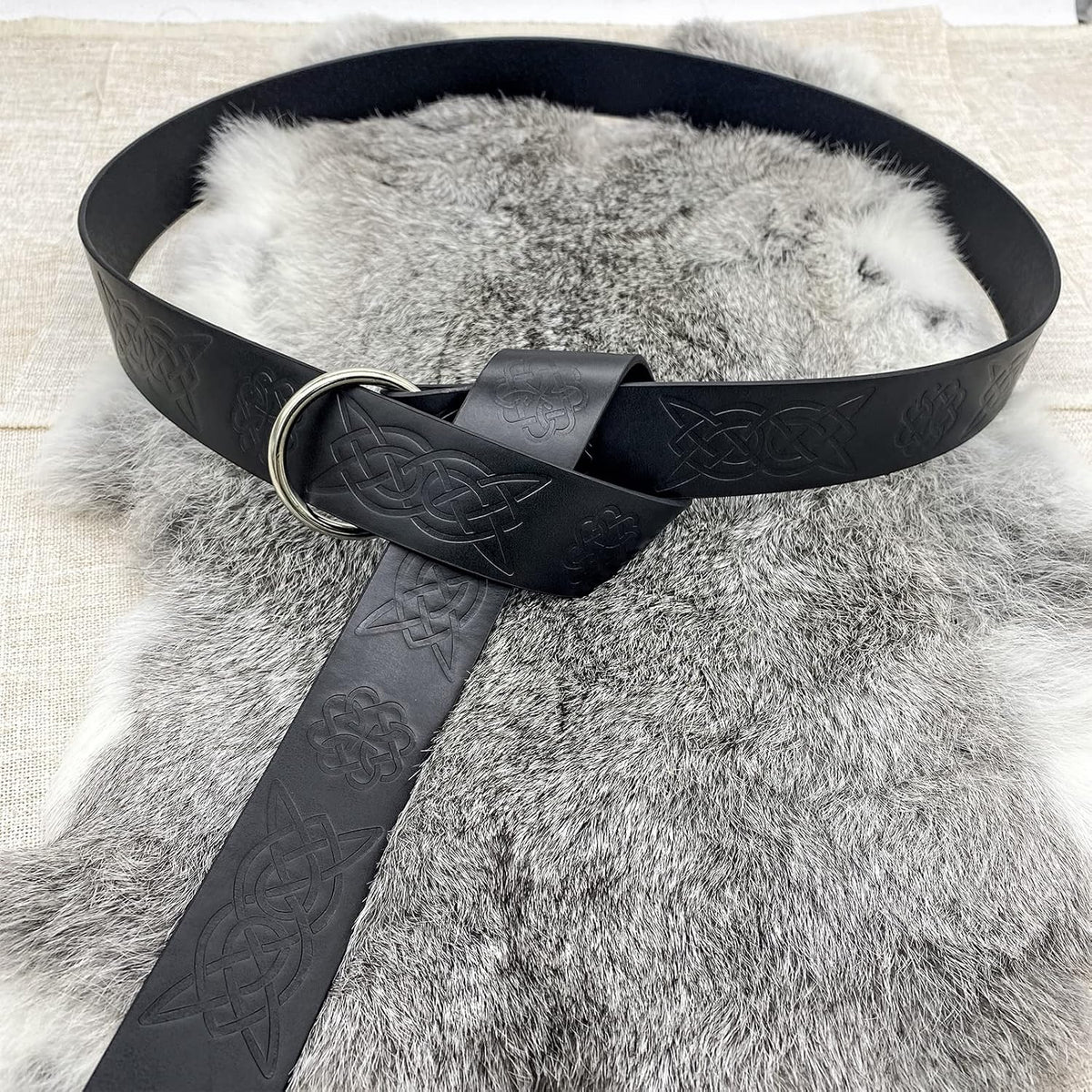GYQMBT Medieval Leather Belt,Renaissance Knight Belt,Retro Viking Halloween Accessory Men Women