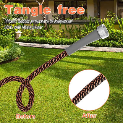 Garden Hose 50 ft, Non-Expandable Water Pipes Flexible, Durable, Kink Free, Lightweight, Suitable for Outdoor, Lawns, Car Wash