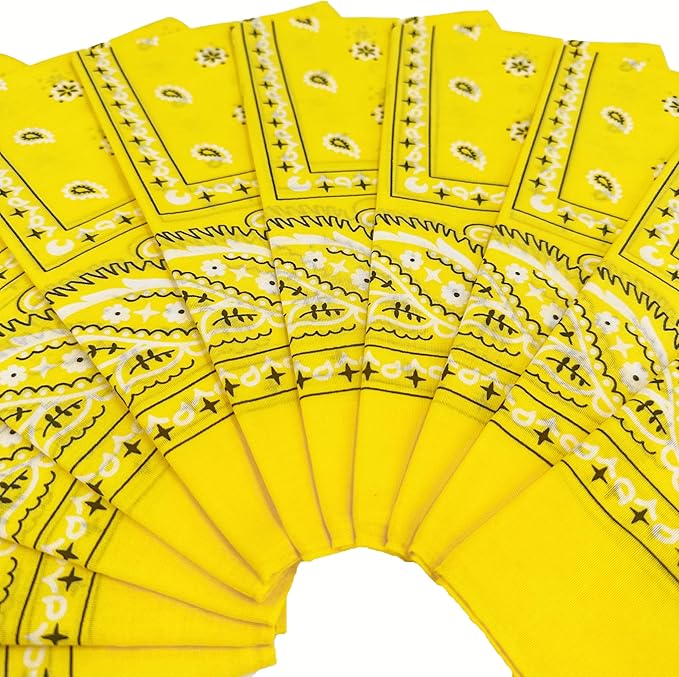 Vamqor 100% Cotton 10 Pack Fine Bandanas