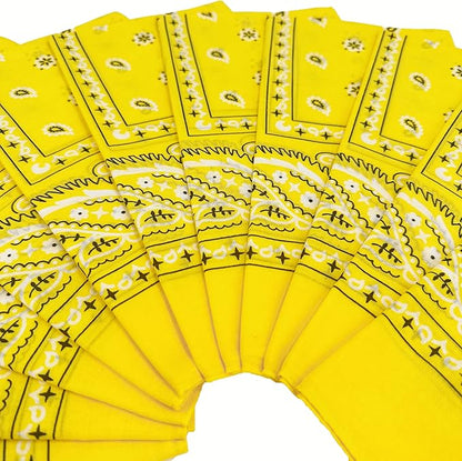 Vamqor 100% Cotton 10 Pack Fine Bandanas