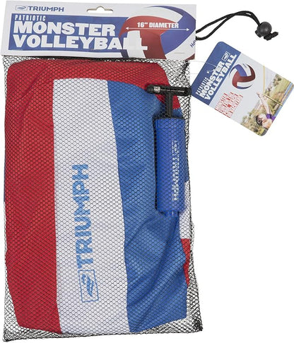 Triumph Sports Patriotic Monster Volleyball - from The Beach to The Backyard, Play Multiple Games with The Monster Volleyball
