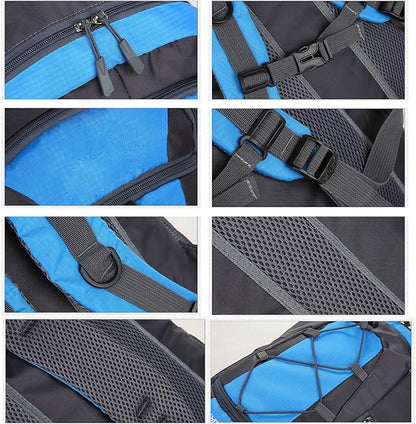 Outdoor Mountaineering Bag for Men and Women, Large Capacity Hiking Leisure Sports Breathable Fashion Travel Bag