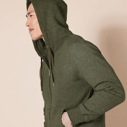 Essentials Men's Full-Zip Fleece Hoodie Sweatshirt (Available in Big & Tall)