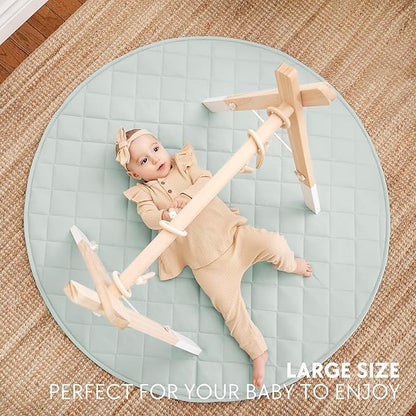 Stylish Baby Play Mat - Soft Cotton Crawling Mat Creates a Great Play Gym Area for Your Baby Boy or Girl - The Perfect Foldable Tummy Time Floor Playmat That Fits Nicely with Any Kids Playroom Decor