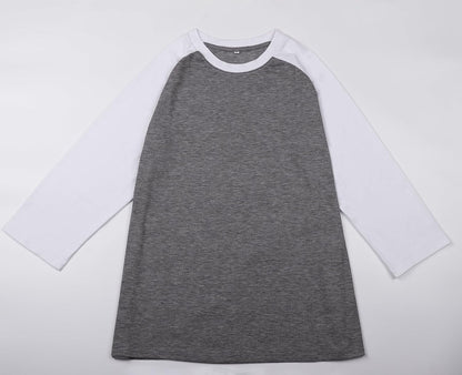 Womens Baseball Tee 3/4 Sleeve Fashion Crewneck Tops Color Block Blouse Casual Raglan Shirt.